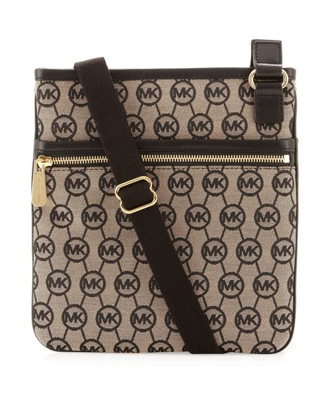 michael kors large monogram canvas crossbody|monogram print shoulder bag.